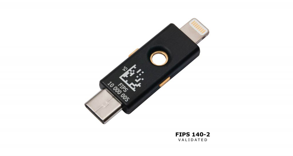 YubiKey 5Ci FIPS Dual connector with support for USBC and Lightning