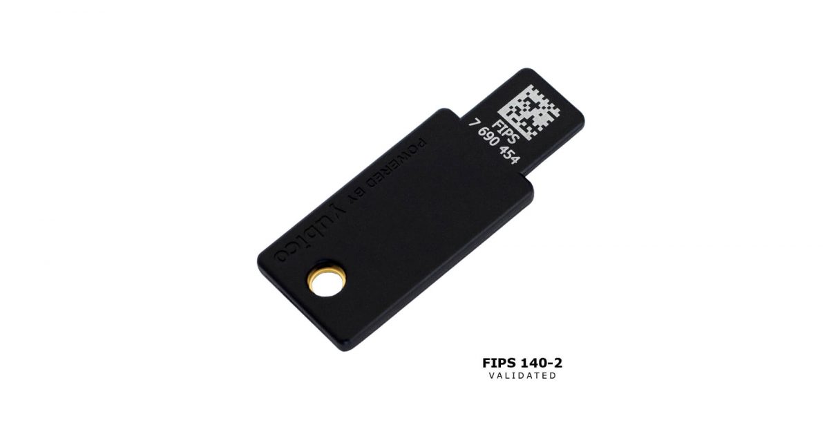 YubiKey 5 NFC FIPS - FIPS 140-2 Validation, AAL3 Assurance